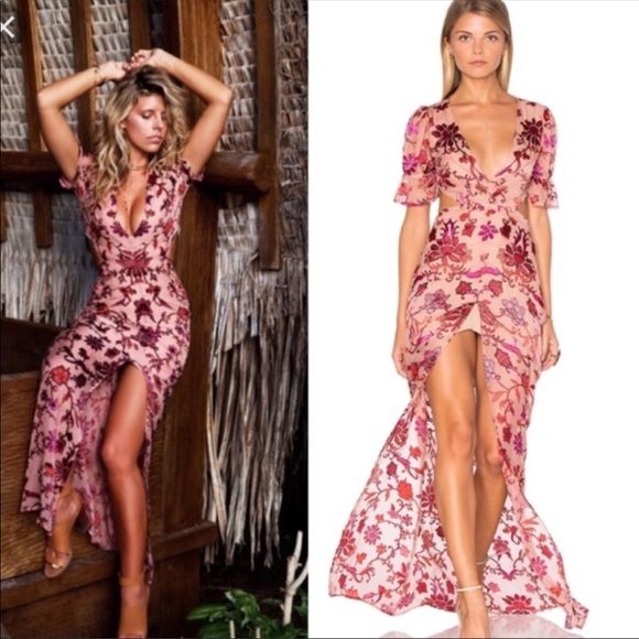 for love and lemons saffron maxi dress